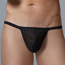 Allure Men G-string Dentelle Leopard Allure Noir